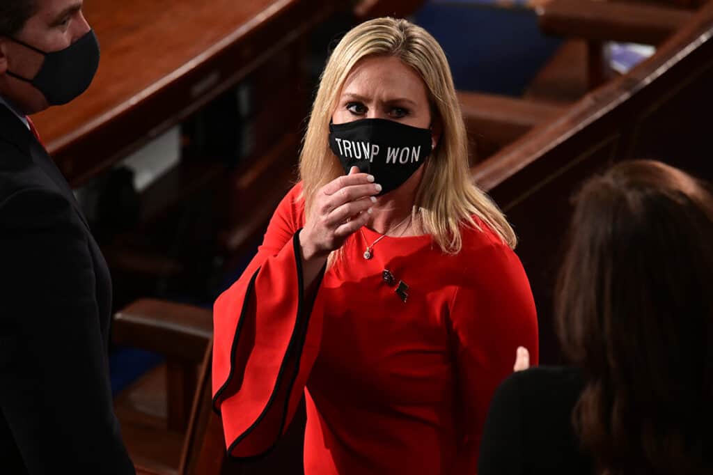Marjorie Taylor Greene racks up nearly $90k in mask fines.