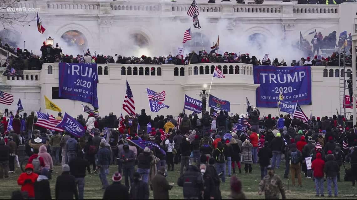 Trump says he will pardon Jan. 6 rioters if he is reelected.