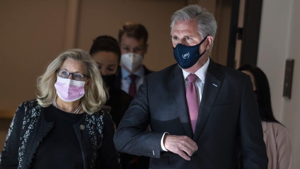 Kevin McCarthy endorses Liz Cheney's Trump-backed primary challenger.