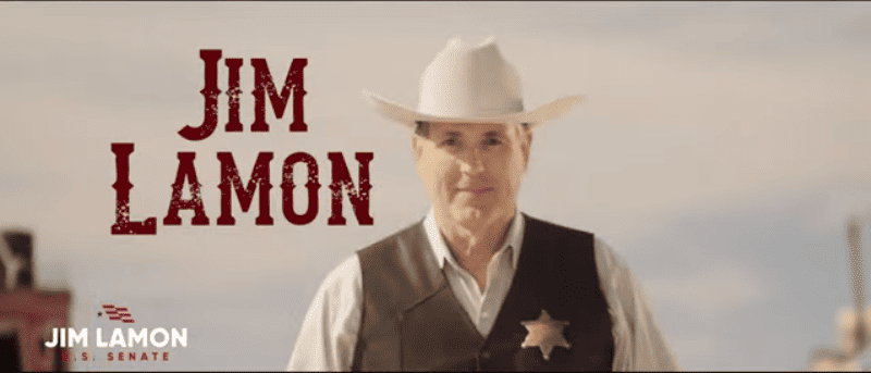 Arizona GOP Senate candidate runs ad that shows him in a shootout with top Democrats.