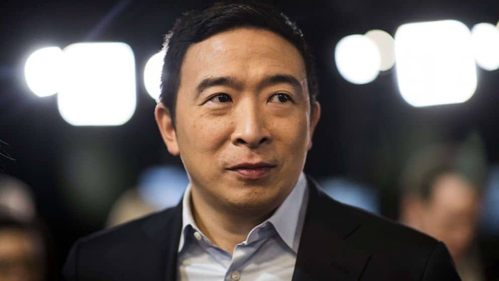 Andrew Yang apologizes after saying Joe Rogan is not racist because he 'works with Black people'.