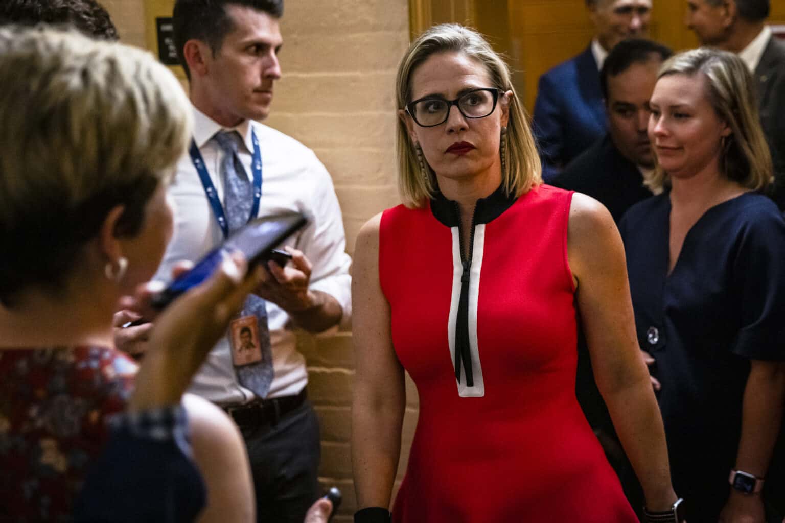 Sinema's plan to win re-election involves courting Republican voters, report says.