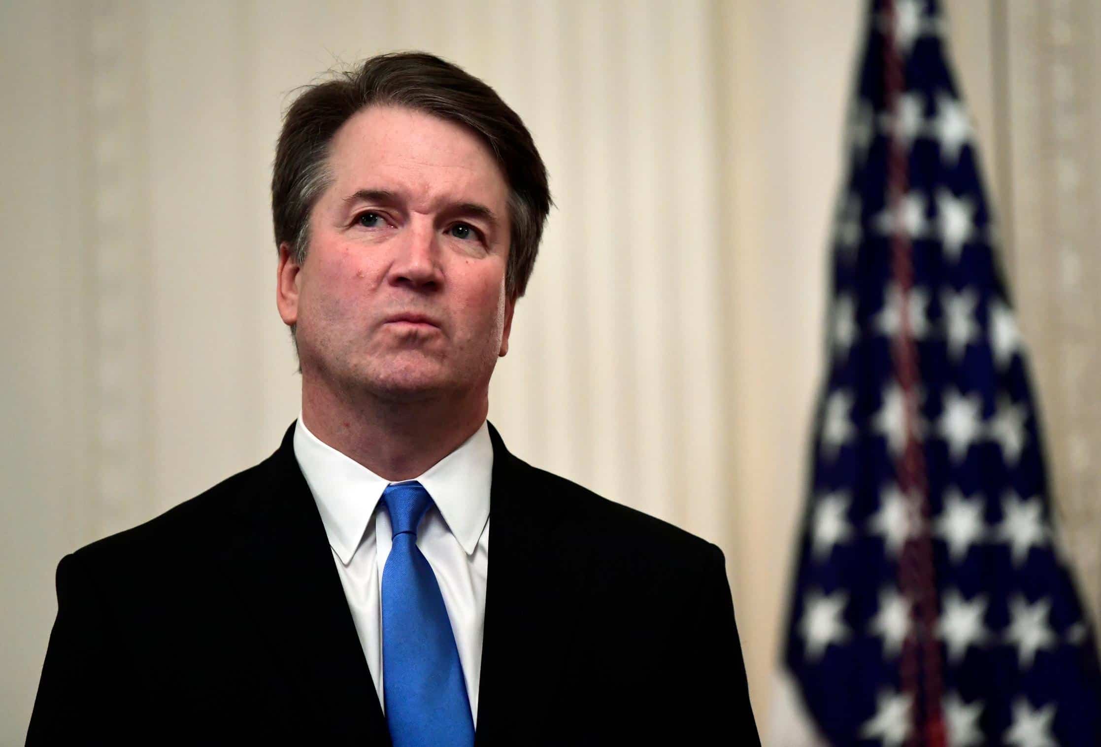 Pro-choice protesters gather outside the homes of Justices Kavanaugh and Roberts.