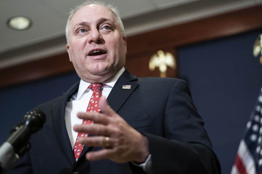 Steve Scalise blames Democrats for gun violence.