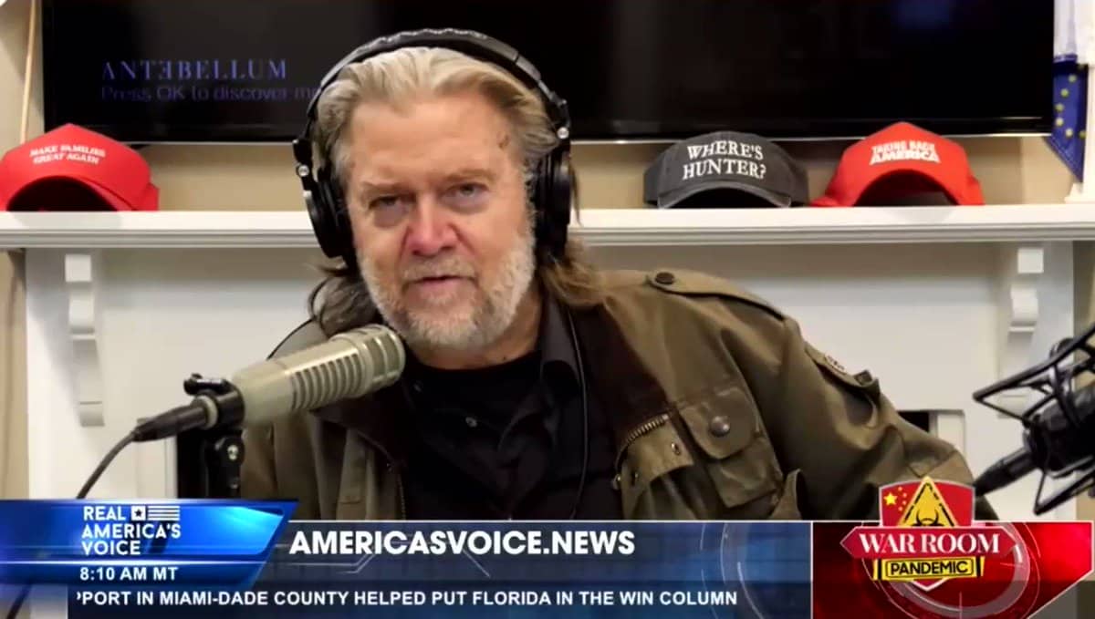 Bannon threatens to impeach 'everybody in the DOJ' if Trump is indicted over Jan. 6 Capitol riot.