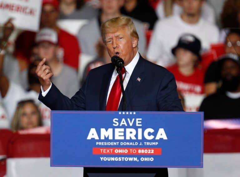 Trump slams Biden for lowering gas prices.