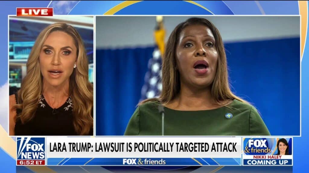 Lara Trump suggests NY AG Letitia James' investigations caused the death of children.