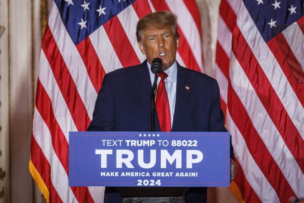 Fox News and CNN cut away from Trump's 2024 announcement speech; MSNBC did not air it live.