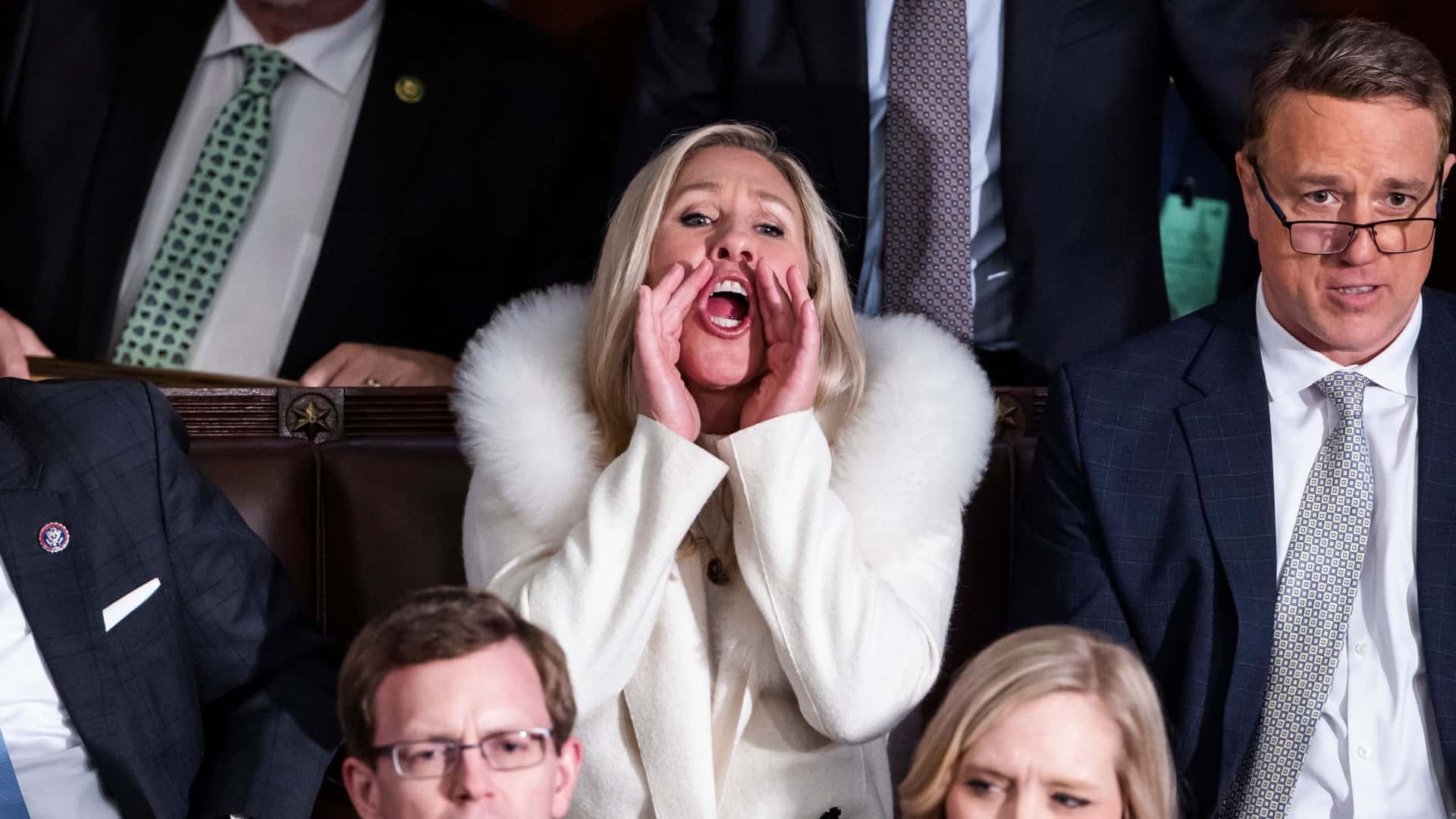 Father of fentanyl victim slams Marjorie Taylor Greene for heckling his daughter's story during SOTU.