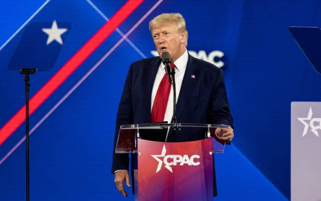 Trump wins CPAC straw poll, DeSantis a distant second.