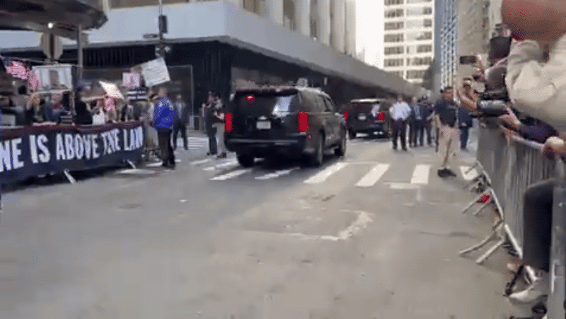 Protesters heckle Donald Trump ahead of his deposition: 'New York hates you.'