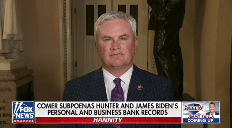 Comer says there's "overwhelming evidence" to show Biden was involved in his son's "shady business schemes"