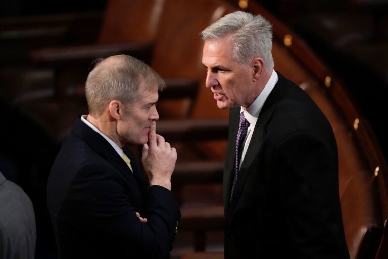 McCarthy floats joint speakership with Jim Jordan to end impasse.