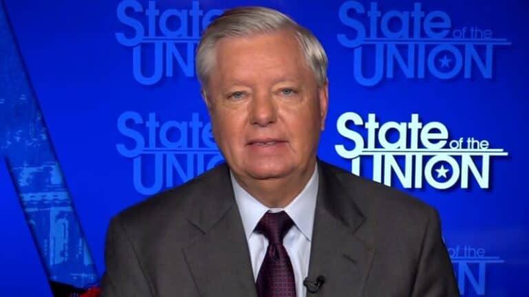 Lindsey Graham defends Donald Trump after Liz Cheney warns against a second Trump term.