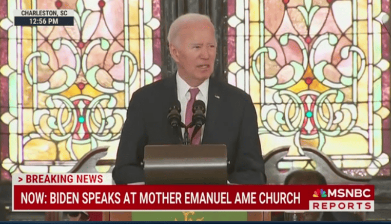 Biden slams Trump in speech at South Carolina Black church: "He's a loser."