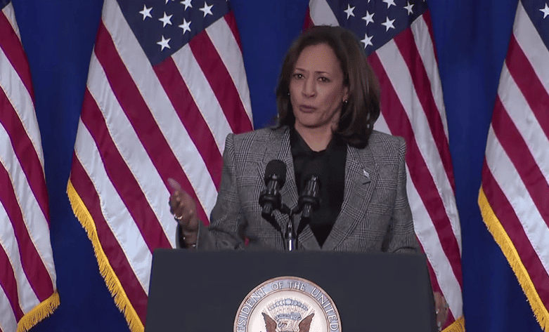 VP Harris rips Trump for bragging about his role in overturning Roe v. Wade.  