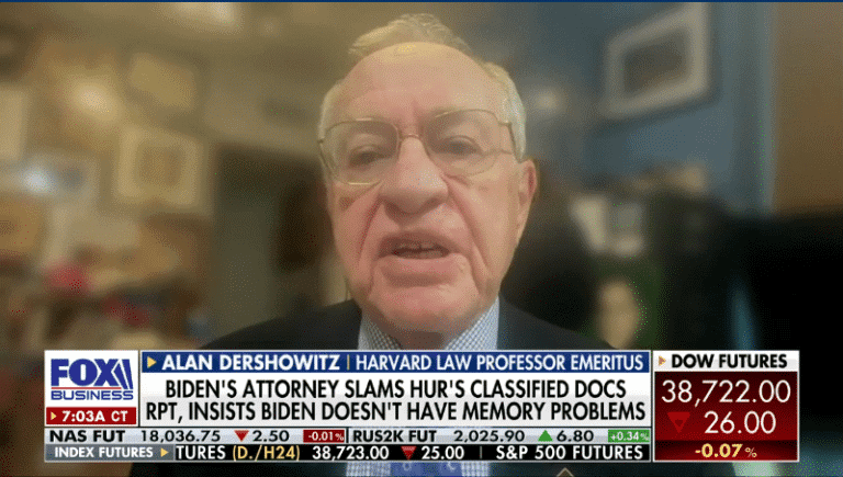 Alan Dershowitz slams special counsel Hur report: “Wrong in everything he possibly could have done”