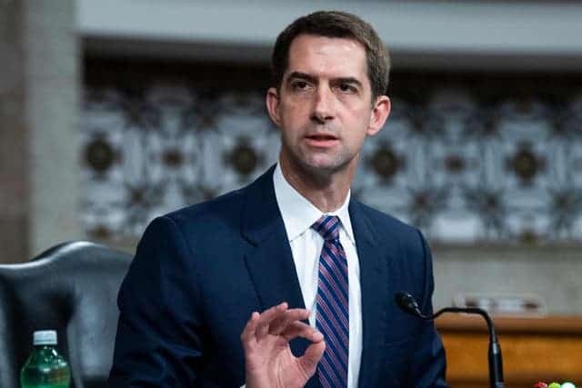 Tom Cotton says people should 'take matters into their own hands’ and throw protesters off bridge, rip their skin off.