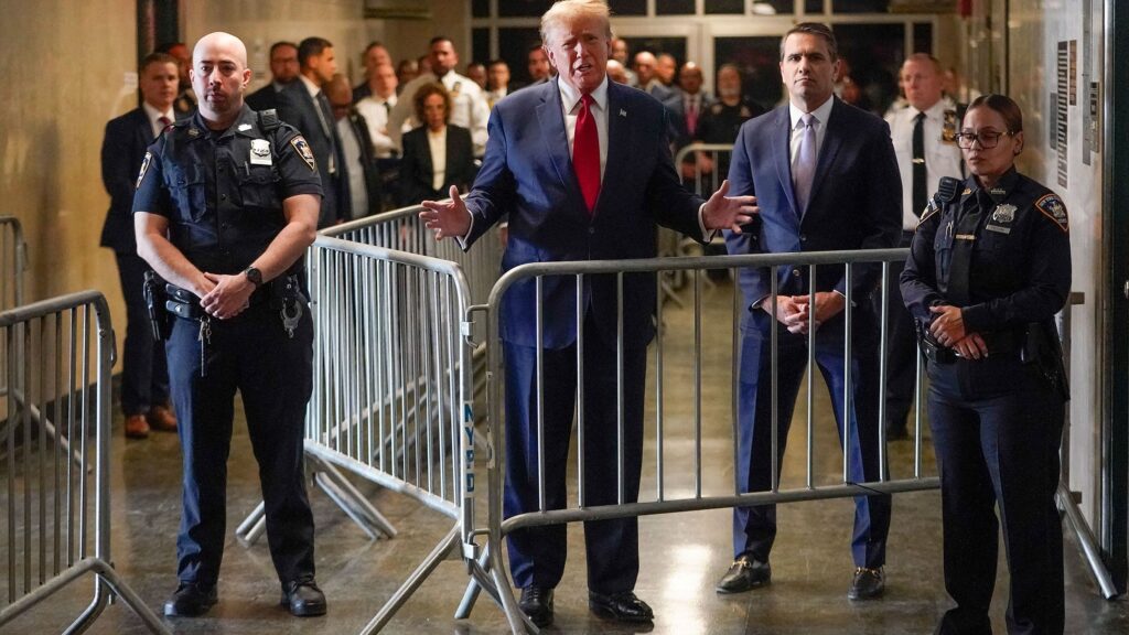 Trump claims 'employers of millions of people' are fleeing NY because of his criminal case.