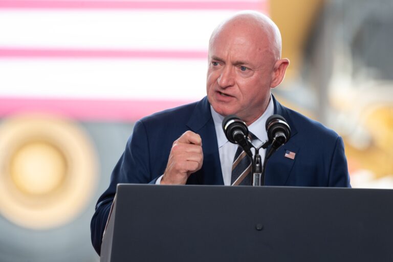 Mark Kelly slams Trump over comments suggesting Kamala Harris is not Black: “Desperate, scared old man.” 