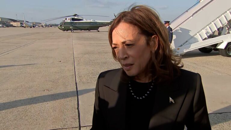 Harris slams DeSantis for refusing to take White House calls on storm recovery.