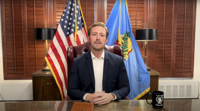 Oklahoma schools superintendent filmed himself praying for Trump and demands schools show it to all students.