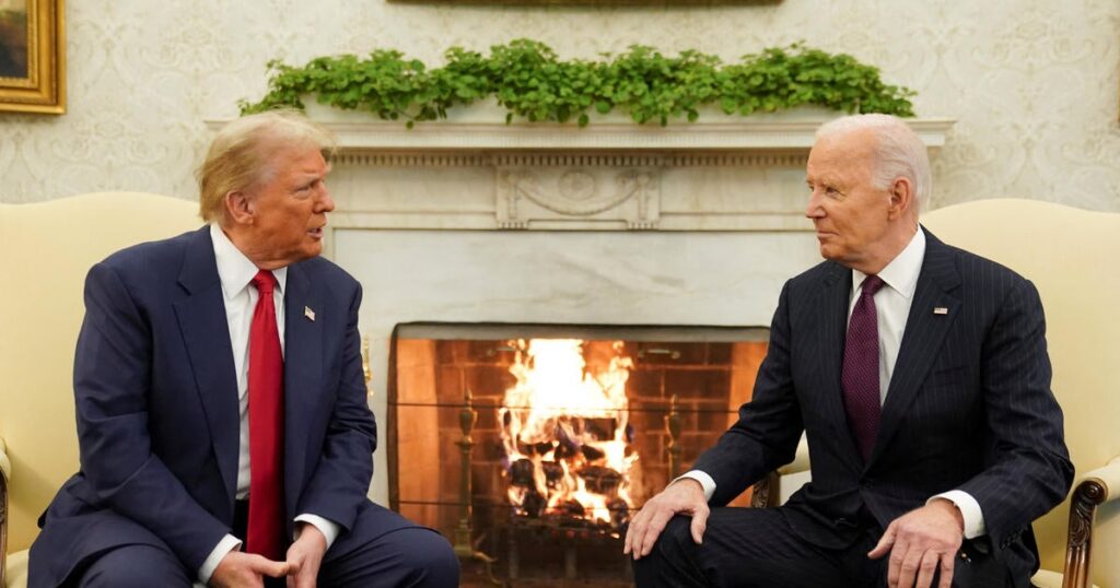 Trump accuses Biden of making “the TRANSITION as difficult as possible” exactly four years after Jan. 6 insurrection.