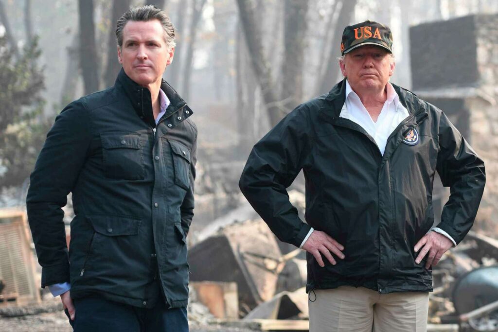 Trump cites declaration that does not exist to blame Gov. Newsom for California wildfires.