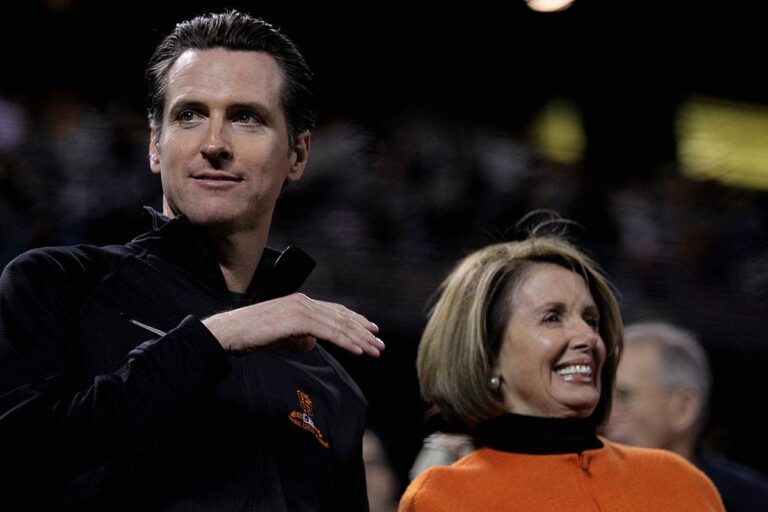Is Gavin Newsom related to Nancy Pelosi?