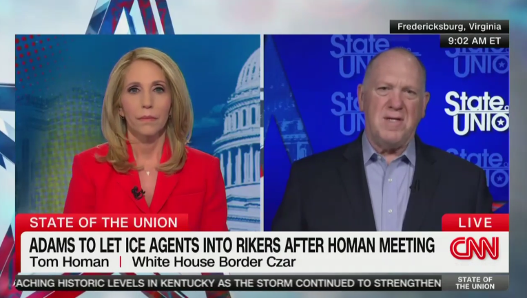 CNN host confronts Trump’s ‘border czar’ over Eric Adams case dismissal.