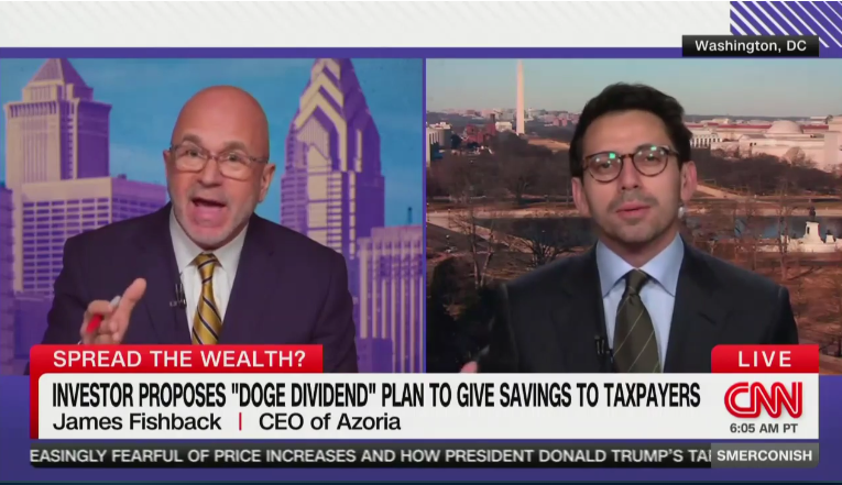 “It’s a fraud”: CNN host spars with investor who proposed ‘DOGE dividend’ plan.