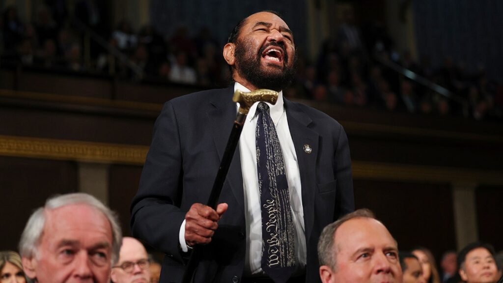 Republican introduces resolution to censure Al Green for protesting cuts to Medicaid during Trump’s speech.