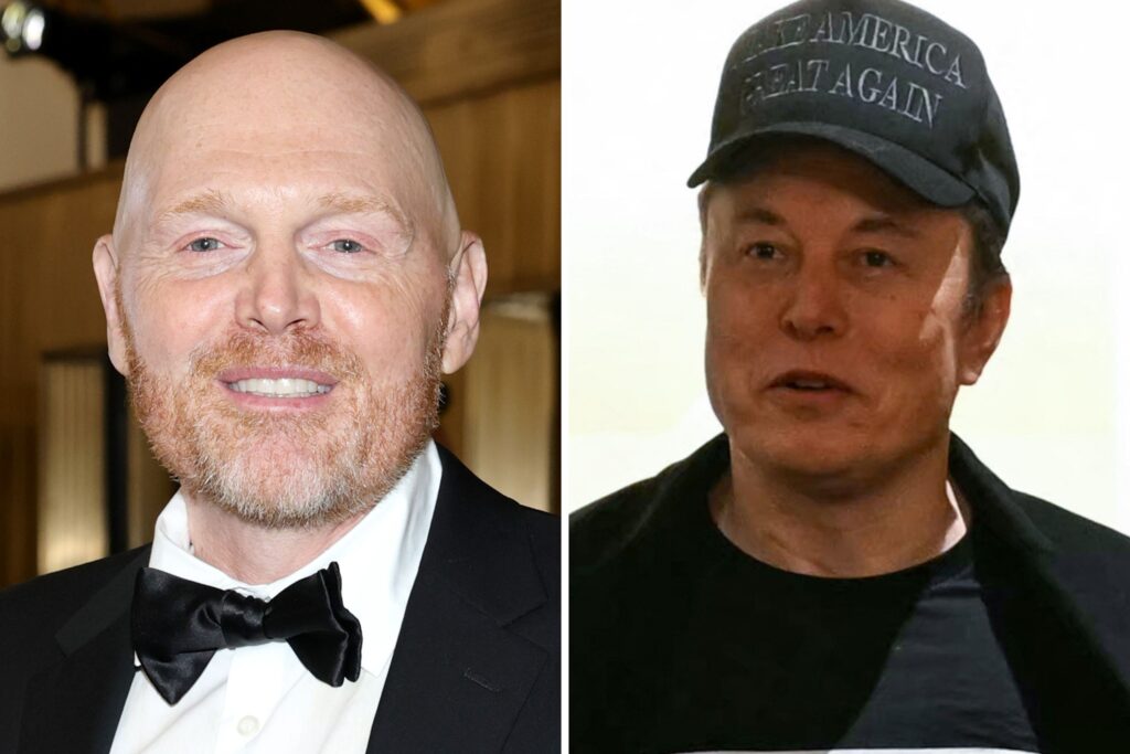 Bill Burr doubles down on calling Elon Musk a “nazi” and slams his “piece of sh*t car.”