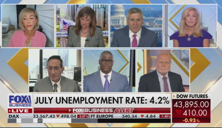 Fox panel blames Federal Reserve for weak jobs numbers.