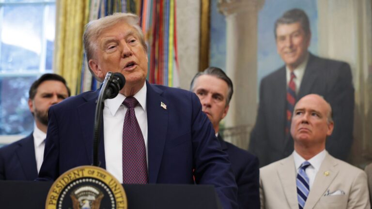 Trump undermines WH explanation of viral video showing object tossed from a window.