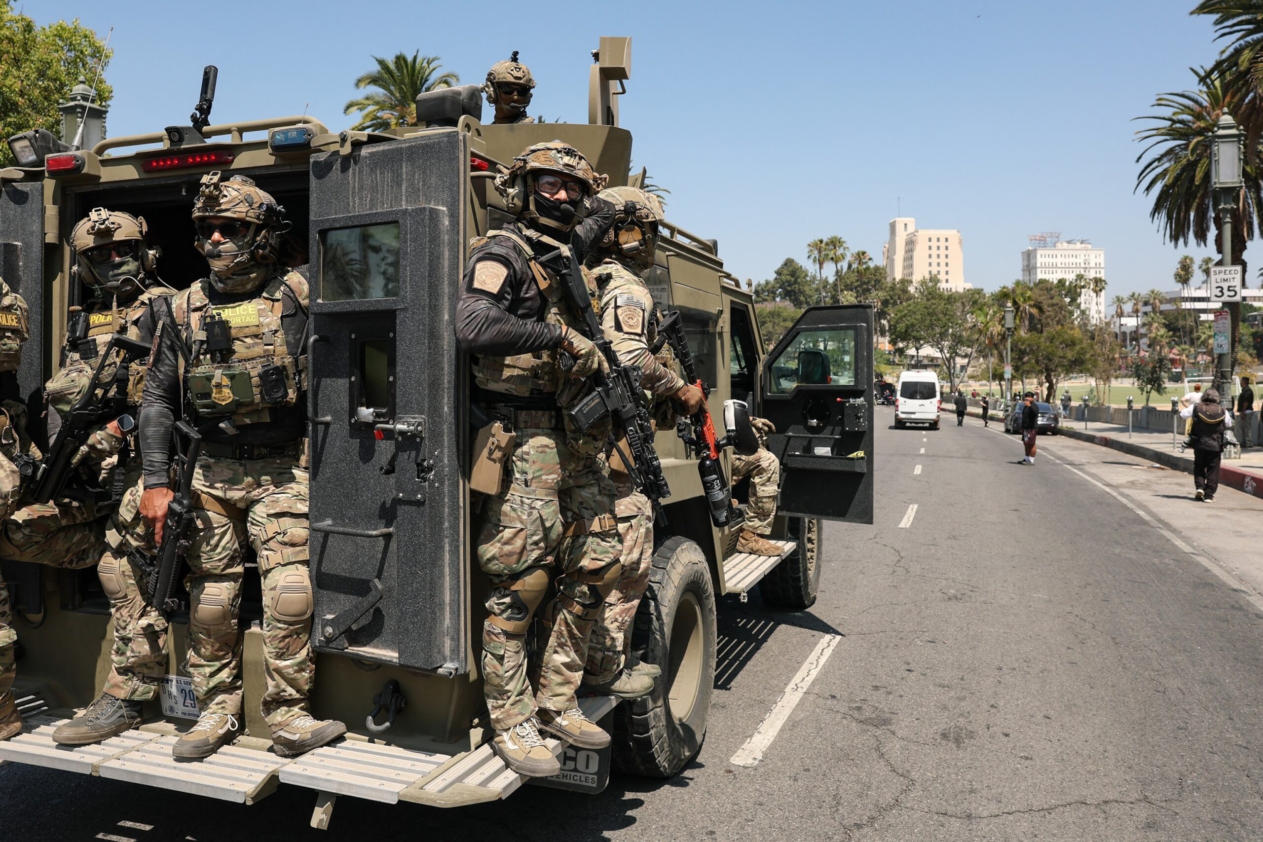 Judge rules that Trump sending federal troops to LA is unlawful.
